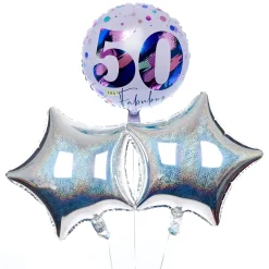 Hot 50 & Fabulous Balloon Bouquet - DELIVERED INFLATED! 50Th Birthday|Birthday Party
