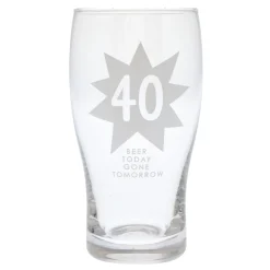 Best 40 Beer Today Gone Tomorrow Pint Glass 40Th Birthday|Glassware