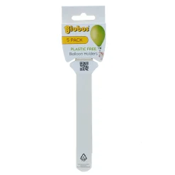 5 Cardboard Balloon Grips - White Kids Wedding Party|Hen Party