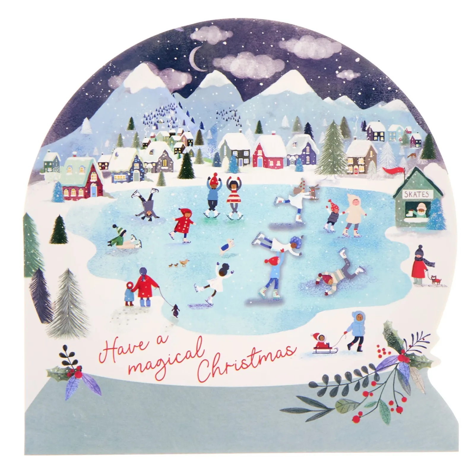16 Charity Christmas Cards - Cutout Snowglobes (2 Designs) Christmas