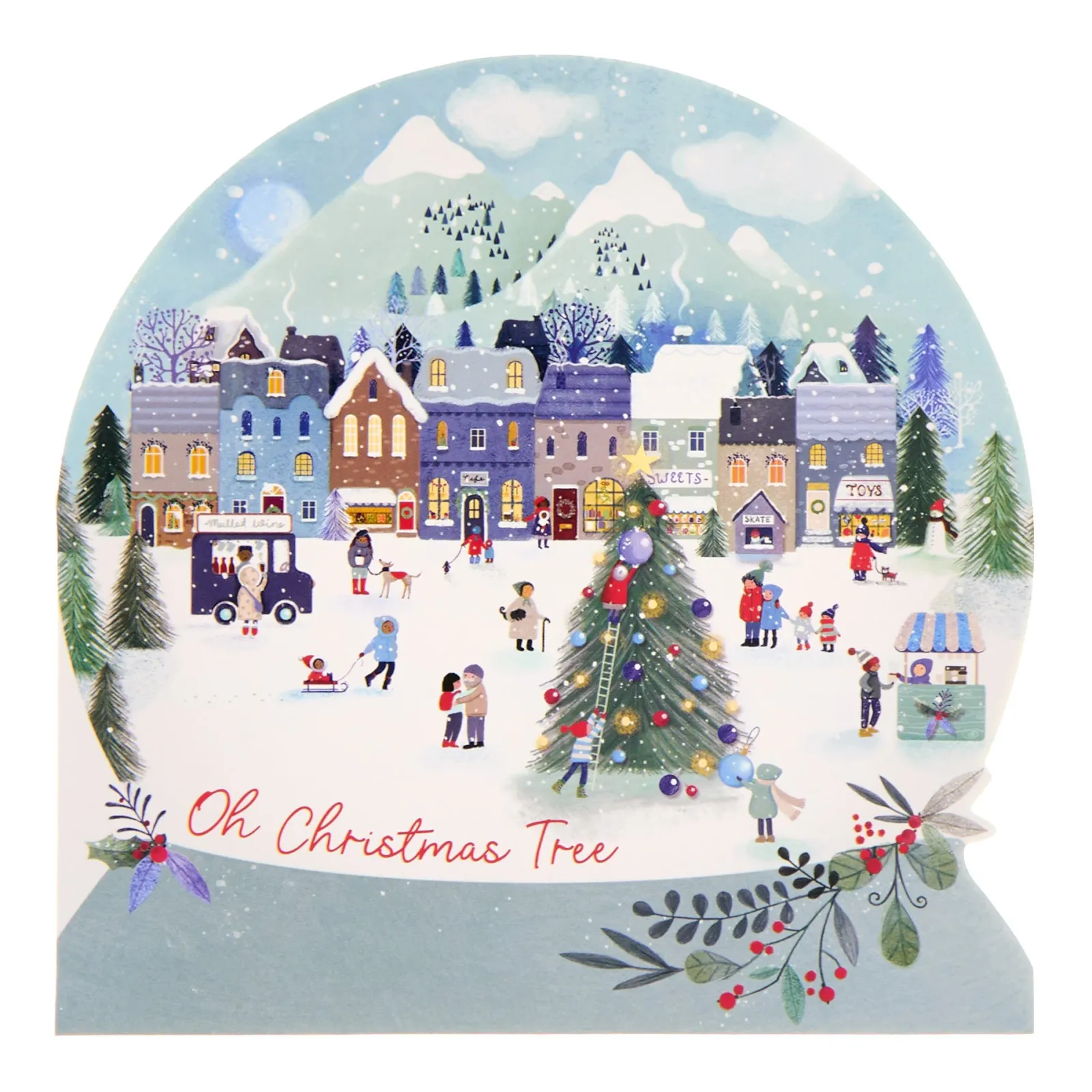 16 Charity Christmas Cards - Cutout Snowglobes (2 Designs) Christmas