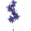 Card Factory 5 Lilac Stars Balloon Bouquet - DELIVERED INFLATED!