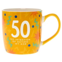 Hot 50 No Intention Of Acting My Age Mug In A Box 50Th Birthday|Mugs