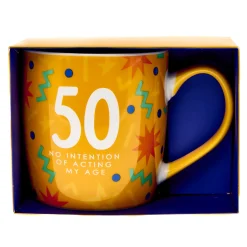 Hot 50 No Intention Of Acting My Age Mug In A Box 50Th Birthday|Mugs
