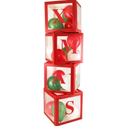 Online 4 Red XMAS Balloon Boxes & 16 Latex Balloons Balloons For Him|Multipack Balloons