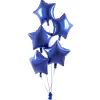 Card Factory 5 Royal Blue Stars Balloon Bouquet - DELIVERED INFLATED!