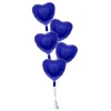 Card Factory 5 Satin Navy Blue Hearts Balloon Bouquet - DELIVERED INFLATED!
