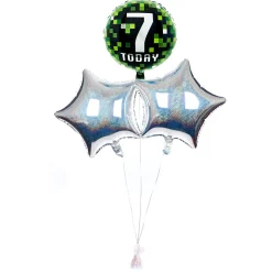 Kids Card Factory 7 Today Birthday Balloon Bouquet - DELIVERED INFLATED!