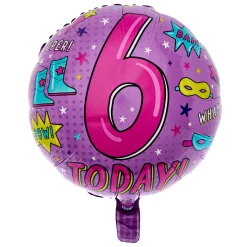 6 Today Birthday Balloon Bouquet - DELIVERED INFLATED! Kids Balloons For Kids|Balloons For Her