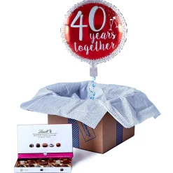 Online 40 Years Together Balloon & Lindt Chocolates - FREE GIFT CARD! Anniversary Party|Helium Balloons