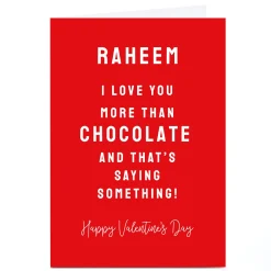 Card Factory A4 Personalised Valentine's Day Card - That's Saying Something!