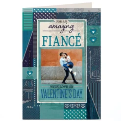 Discount A4 Photo Valentine's Day Card - For An Amazing Fiance Photo