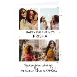 Card Factory A4 Photo Valentine's Day Card - Friendship Means The World