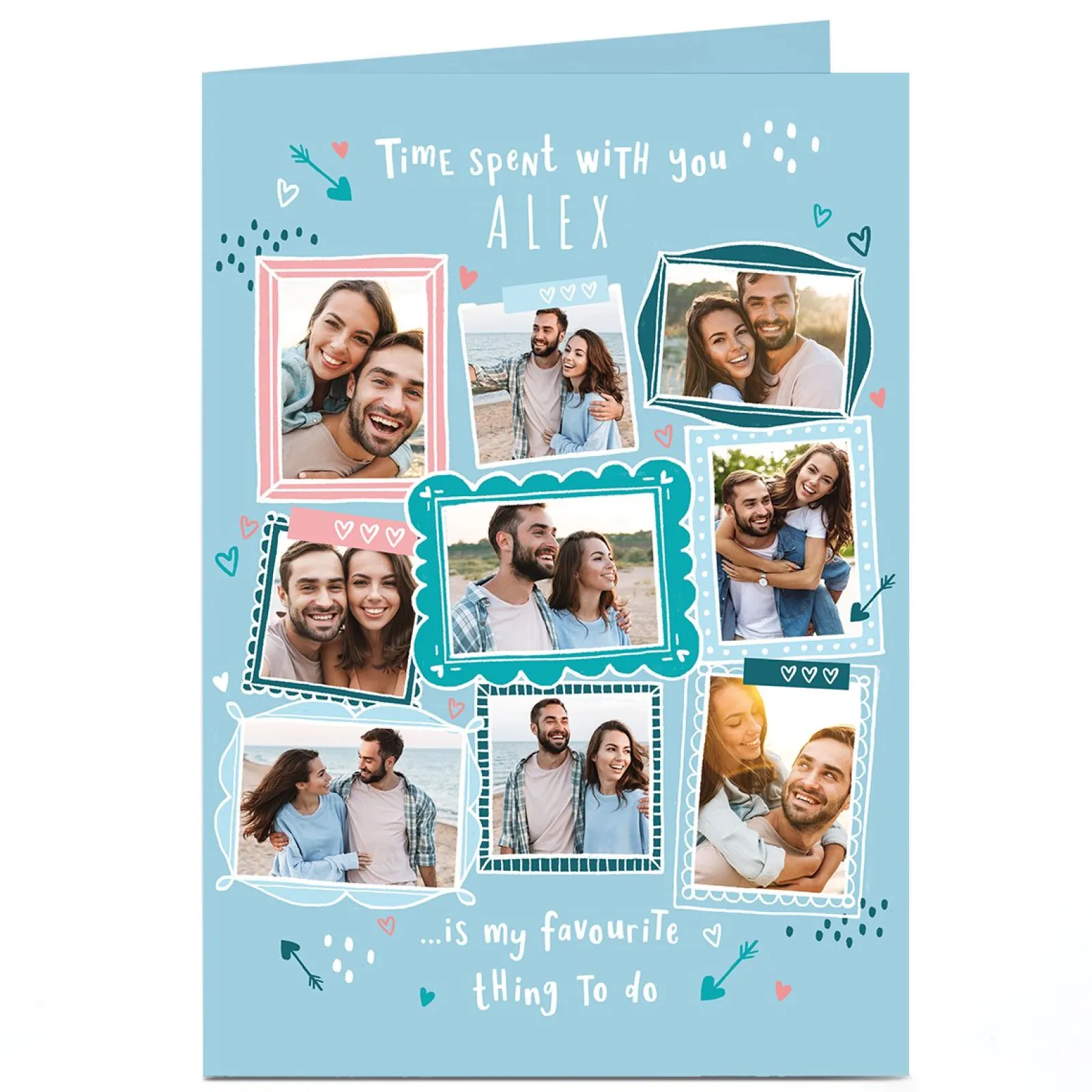 Card Factory A4 Photo Valentine's Day Card - Time Spent with You