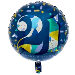 Card Factory Abstract Happy 21st Birthday Balloon Bouquet - DELIVERED INFLATED!