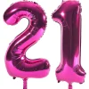 Discount Age 21 Giant Foil Helium Numeral Balloons - Pink (deflated) 21St Birthday|Balloons For Her
