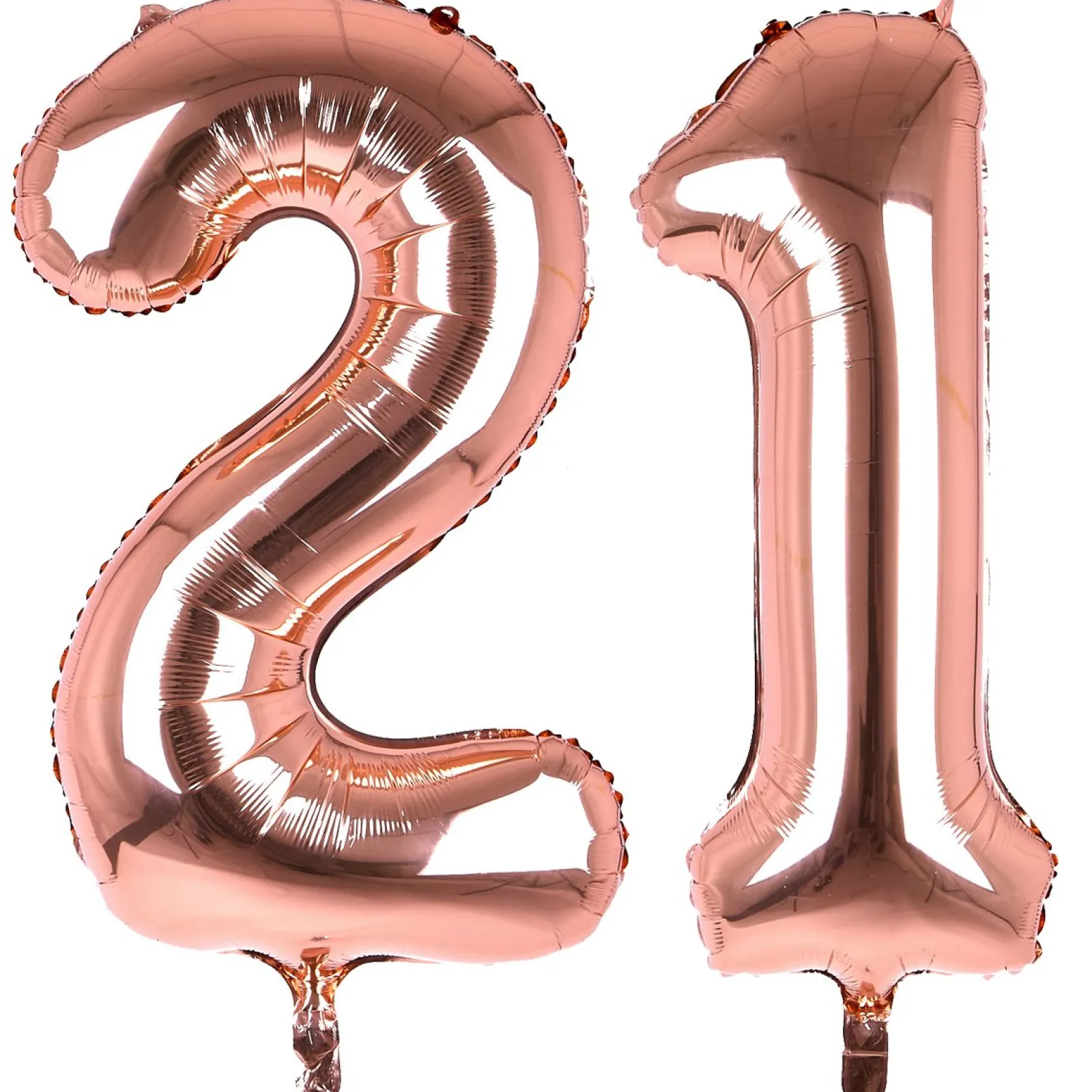 Hot Age 21 Giant Foil Helium Numeral Balloons - Rose Gold (deflated) 21St Birthday|Balloons For Her