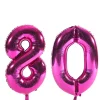Card Factory Age 80 Giant Foil Helium Numeral Balloons - Pink (deflated)