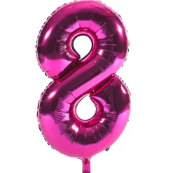 Card Factory Age 80 Giant Foil Helium Numeral Balloons - Pink (deflated)