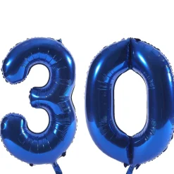 Outlet Age 30 Giant Foil Helium Numeral Balloons - Blue (deflated) 30Th Birthday|Balloons For Him