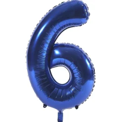 Age 60 Giant Foil Helium Numeral Balloons - Blue (deflated) 60Th Birthday|Balloons For Him