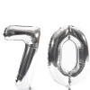 Card Factory Age 70 Giant Foil Helium Numeral Balloons - Silver (deflated)