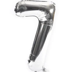 Card Factory Age 70 Giant Foil Helium Numeral Balloons - Silver (deflated)