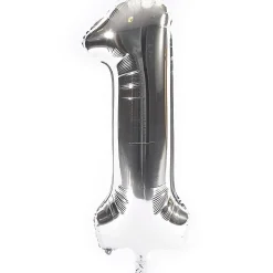 Card Factory Age 18 Giant Foil Helium Numeral balloons - Silver (deflated)