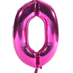 Card Factory Age 60 Giant Foil Helium Numeral Balloons - Pink (deflated)
