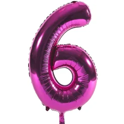 Card Factory Age 60 Giant Foil Helium Numeral Balloons - Pink (deflated)