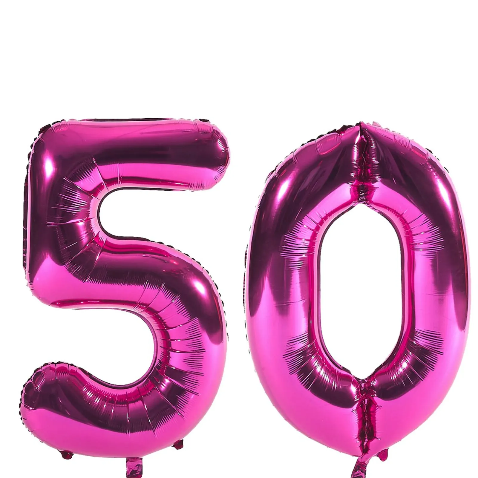 Age 50 Giant Foil Helium Numeral Balloons - Pink (deflated) 50Th Birthday|Anniversary Party