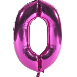 Age 50 Giant Foil Helium Numeral Balloons - Pink (deflated) 50Th Birthday|Anniversary Party
