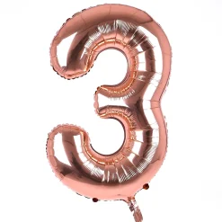 Card Factory Age 13 Giant Foil Helium Numeral Balloons - Rose Gold (deflated)