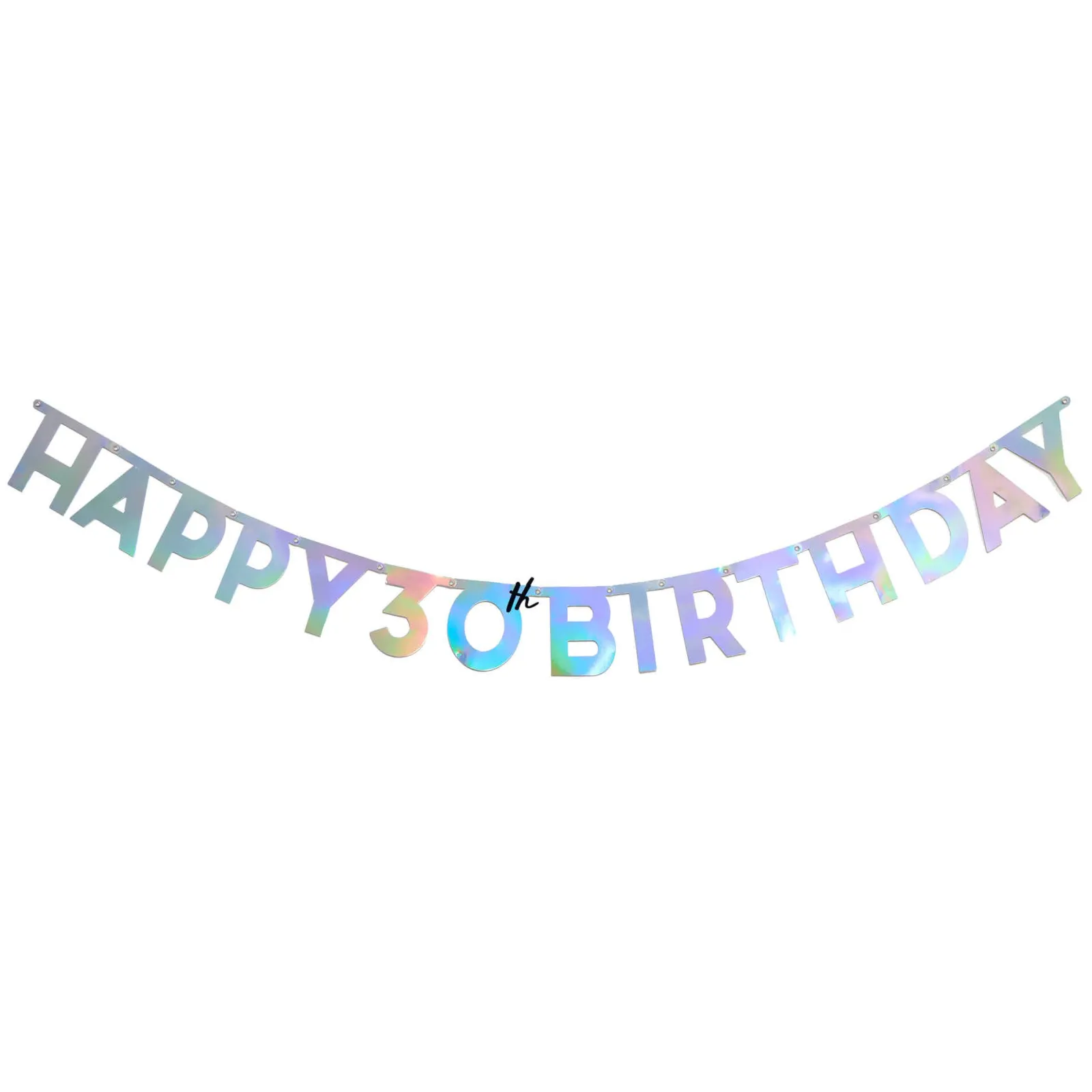 Card Factory Age 30 Letter Banner Black & Silver