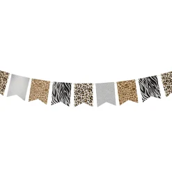 New Animal Print Card Bunting 2.5m Banners & Bunting|Birthday Party