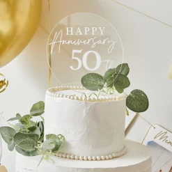Card Factory Anniversary Customisable Acrylic Cake Topper