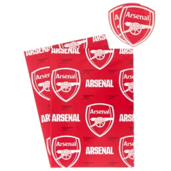 Kids Card Factory Arsenal Wrapping Paper - 2 Sheets & 2 Tags