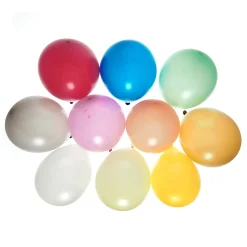 Kids Card Factory Assorted Colours 12-Inch Shiny Latex Balloons - Pack of 50