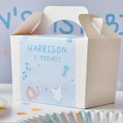 New Baby Blue Personalised Party Box 1St Birthday|Personalised Party