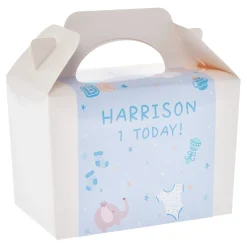 New Baby Blue Personalised Party Box 1St Birthday|Personalised Party