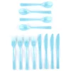 Card Factory Baby Blue Plastic Cutlery Set - 18 Pieces