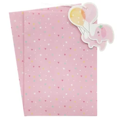 Kids Card Factory Baby Girl Elephants Wrapping Paper & Gift Tags - Pack of 2