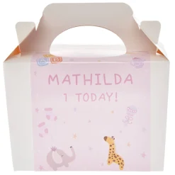 Card Factory Baby Pink Personalised Party Box