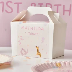Card Factory Baby Pink Personalised Party Box