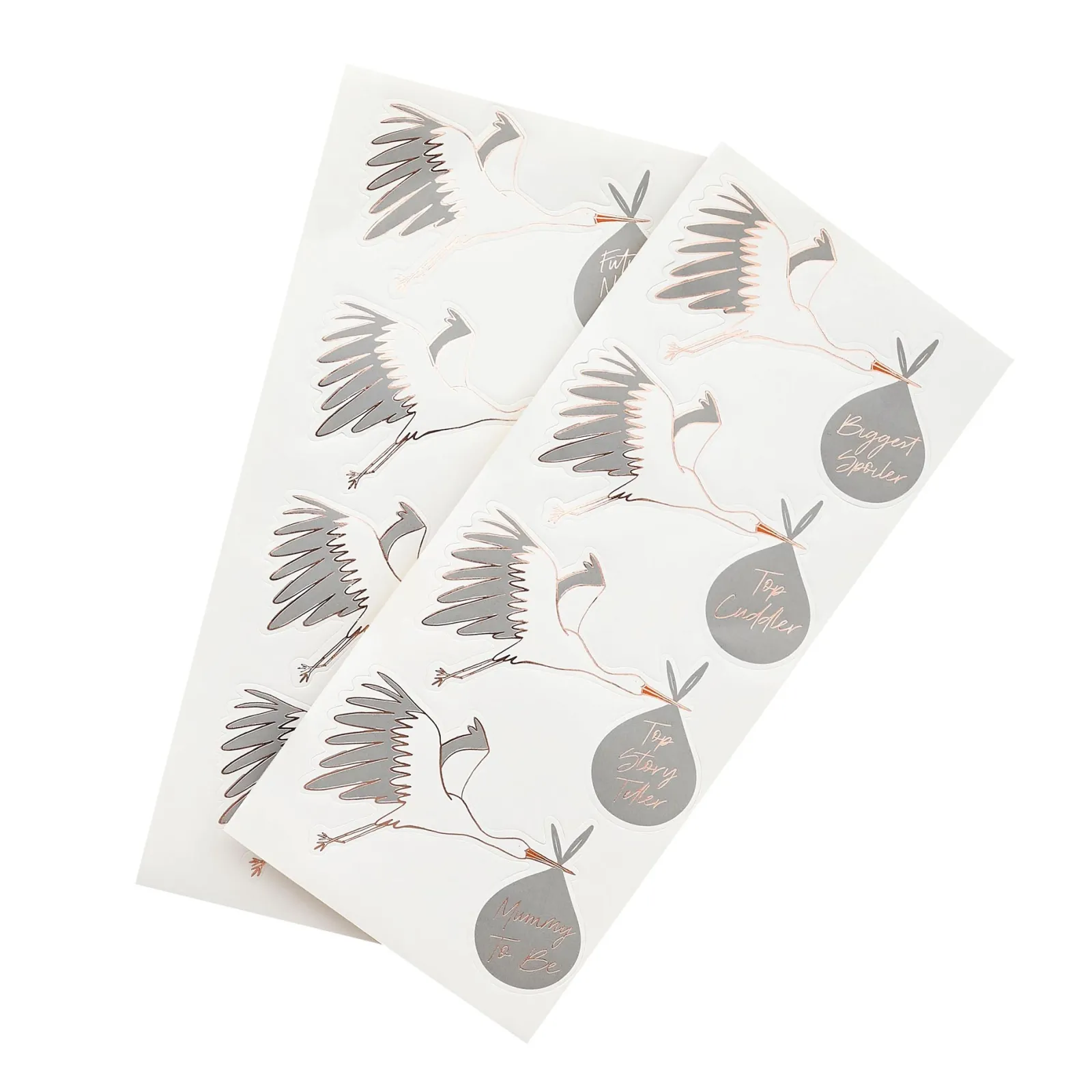 Clearance Baby Shower Stork Stickers - 2 Sheets Bags & Favours|Gender Reveal Party