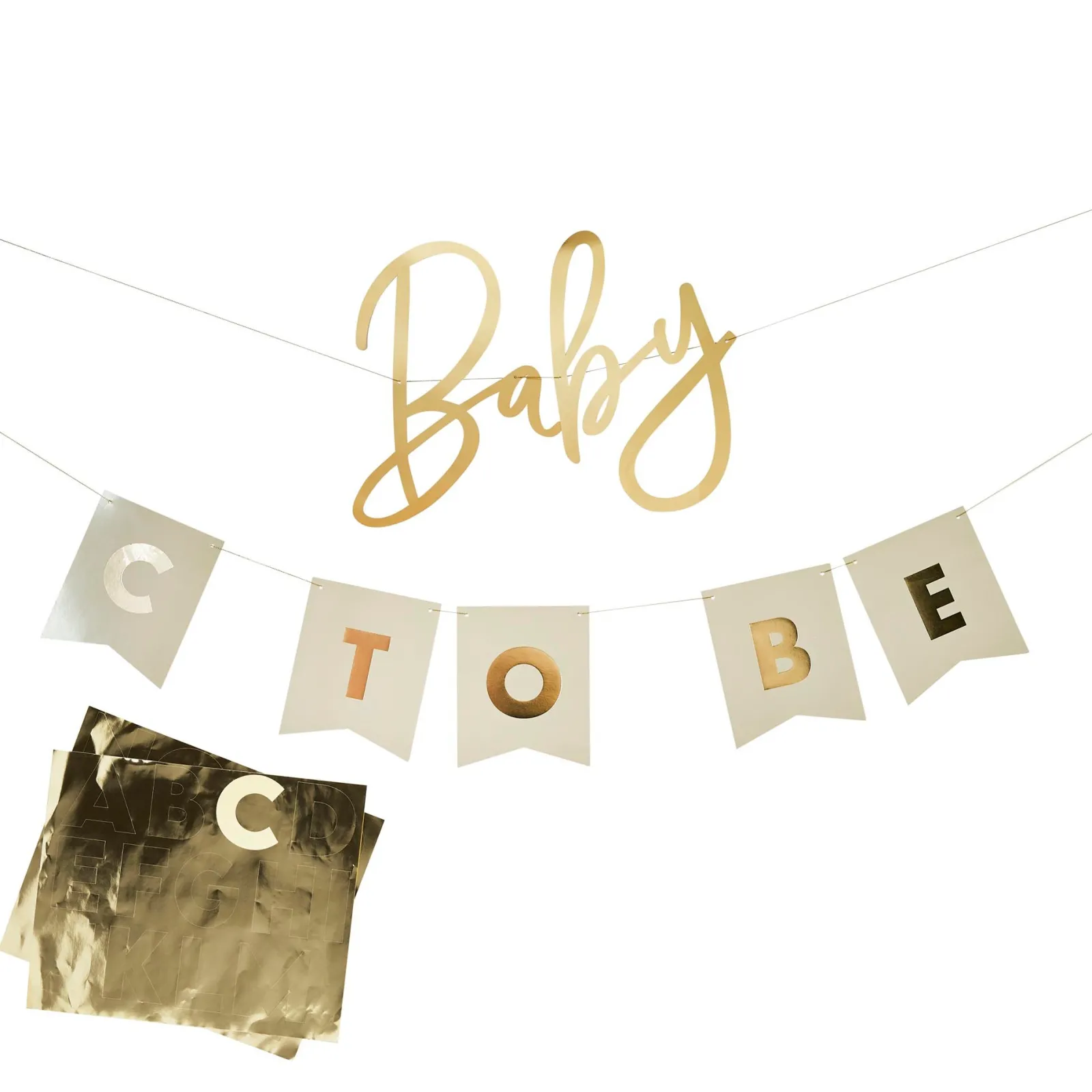 Baby To Be Customisable Card Banners 2m Banners & Bunting|Baby Shower Party