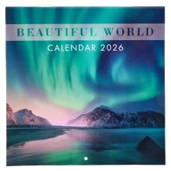 Clearance Beautiful World 2026 Square Wall Calendar Calendars & Diaries|Birthday Gifts