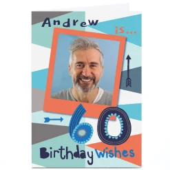 Bev Hopwood 60th Birthday Photo Card - Birthday Wishes For Son|For Husband