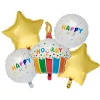 Kids Card Factory Birthday Cake Balloon Bouquet - 5 Balloons