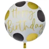 Card Factory Black & Gold Spots Happy Birthday 31-Inch Foil Helium Balloon